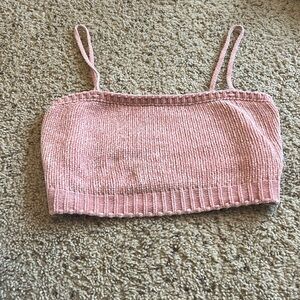 Meshki small pink crop top